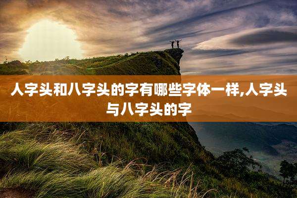 人字头和八字头的字有哪些字体一样,人字头与八字头的字