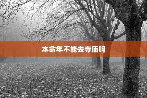 本命年不能去寺庙吗