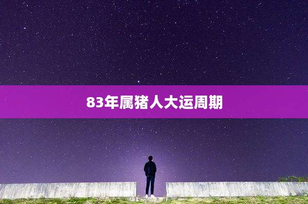 83年属猪人大运周期