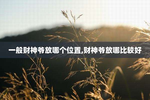 一般财神爷放哪个位置,财神爷放哪比较好