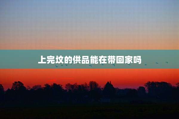 上完坟的供品能在带回家吗