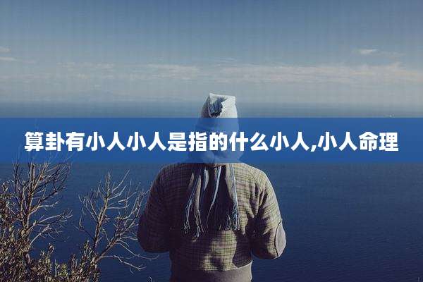算卦有小人小人是指的什么小人,小人命理