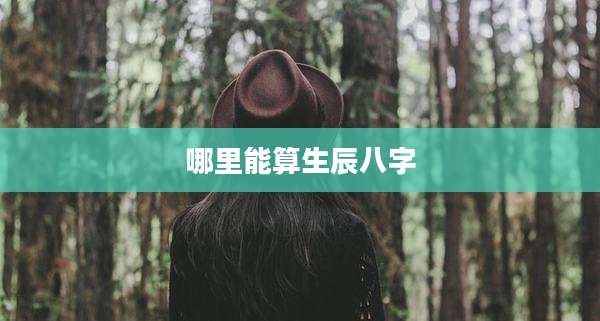 哪里能算生辰八字