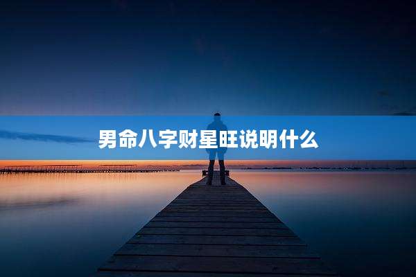 男命八字财星旺说明什么