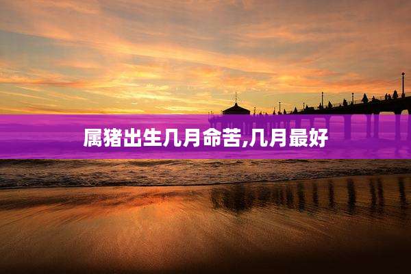 属猪出生几月命苦,几月最好