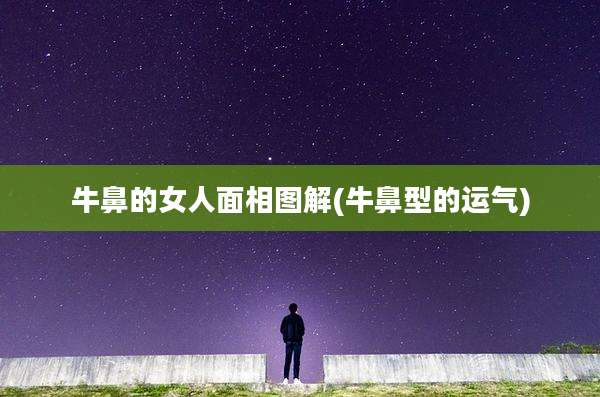 牛鼻的女人面相图解(牛鼻型的运气)