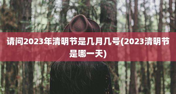 请问2023年清明节是几月几号(2023清明节是哪一天)