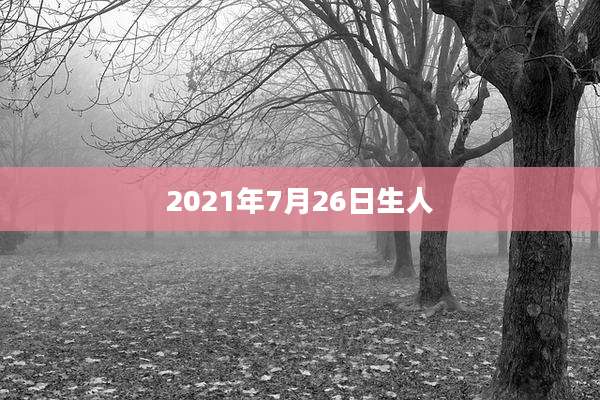 2021年7月26日生人