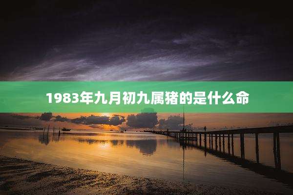 1983年九月初九属猪的是什么命