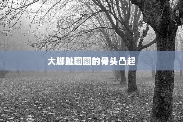 大脚趾圆圆的骨头凸起