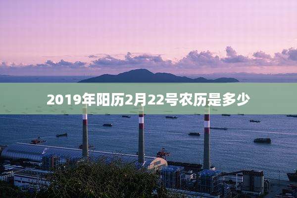 2019年阳历2月22号农历是多少