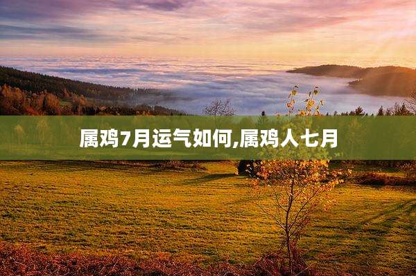 属鸡7月运气如何,属鸡人七月