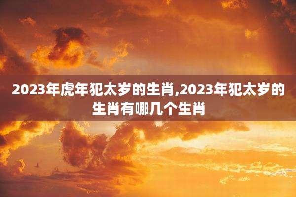2023年虎年犯太岁的生肖,2023年犯太岁的生肖有哪几个生肖