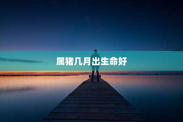 属猪几月出生命好