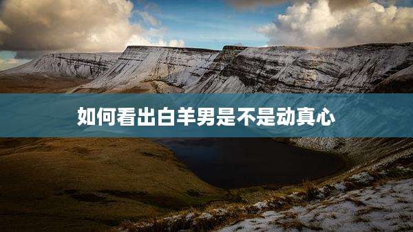 如何看出白羊男是不是动真心