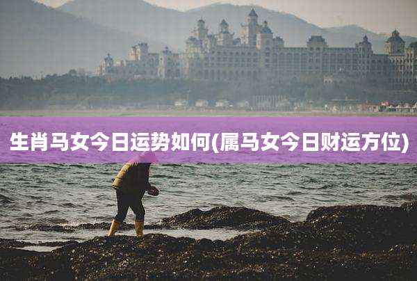 生肖马女今日运势如何(属马女今日财运方位)