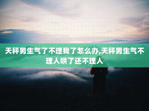 天秤男生气了不理我了怎么办,天秤男生气不理人哄了还不理人