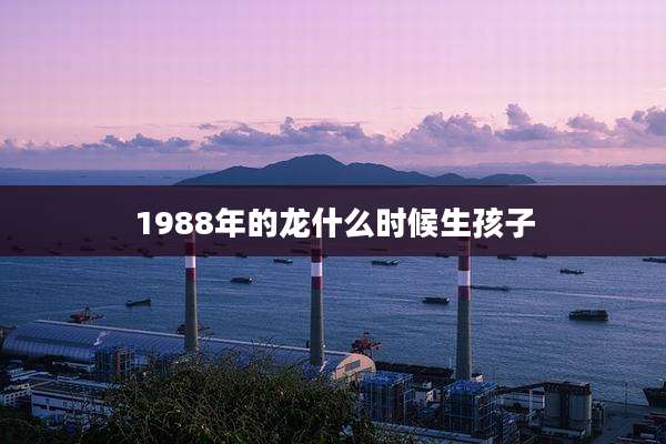 1988年的龙什么时候生孩子