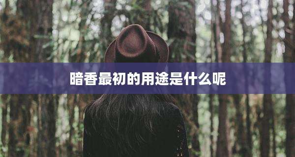 暗香最初的用途是什么呢