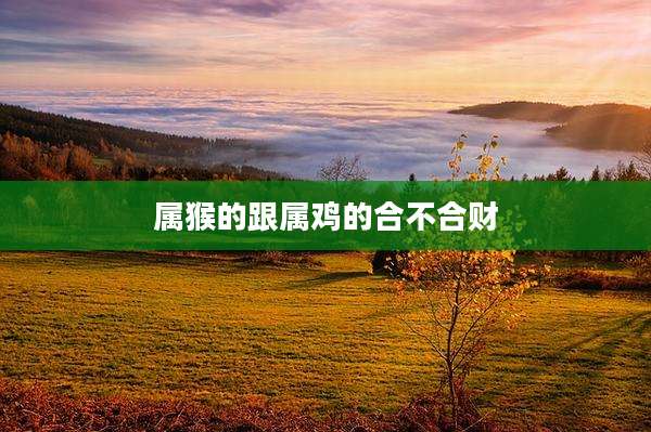 属猴的跟属鸡的合不合财