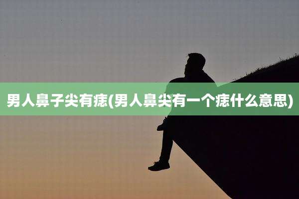 男人鼻子尖有痣(男人鼻尖有一个痣什么意思)