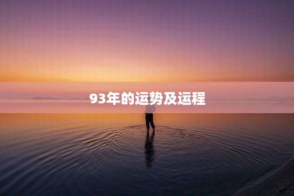 93年的运势及运程