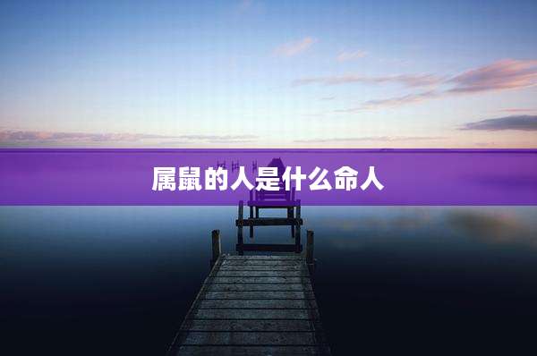 属鼠的人是什么命人