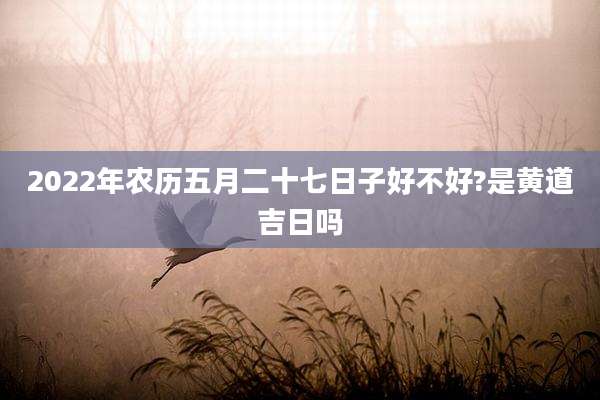 2022年农历五月二十七日子好不好?是黄道吉日吗