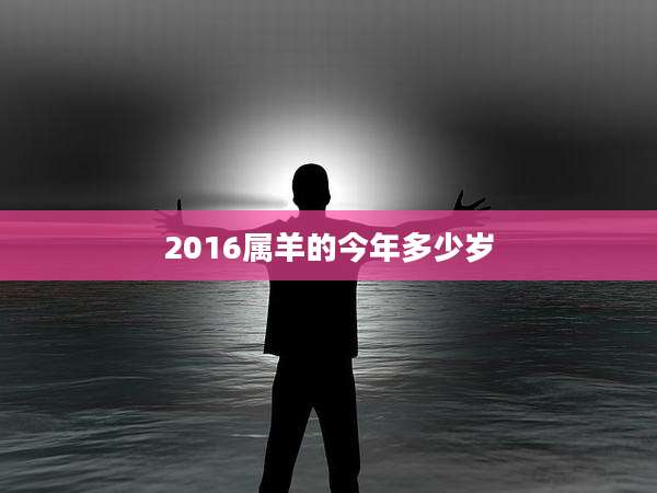 2016属羊的今年多少岁