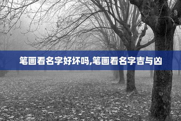 笔画看名字好坏吗,笔画看名字吉与凶