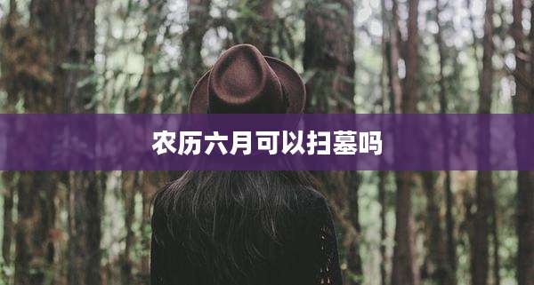 农历六月可以扫墓吗