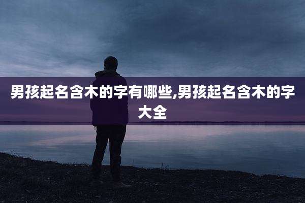 男孩起名含木的字有哪些,男孩起名含木的字大全