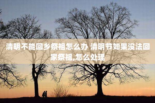 清明不能回乡祭祖怎么办 清明节如果没法回家祭祖,怎么处理