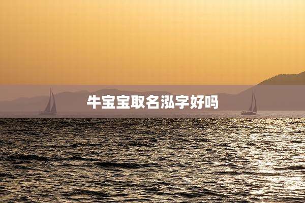 牛宝宝取名泓字好吗