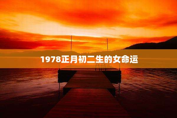 1978正月初二生的女命运