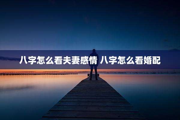 八字怎么看夫妻感情 八字怎么看婚配