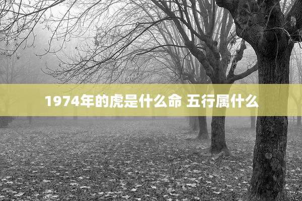 1974年的虎是什么命 五行属什么
