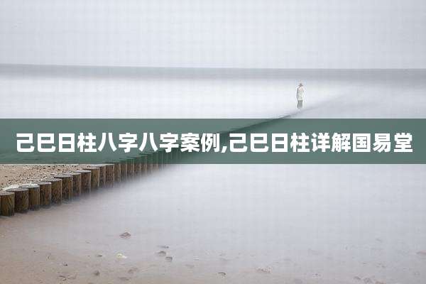 己巳日柱八字八字案例,己巳日柱详解国易堂