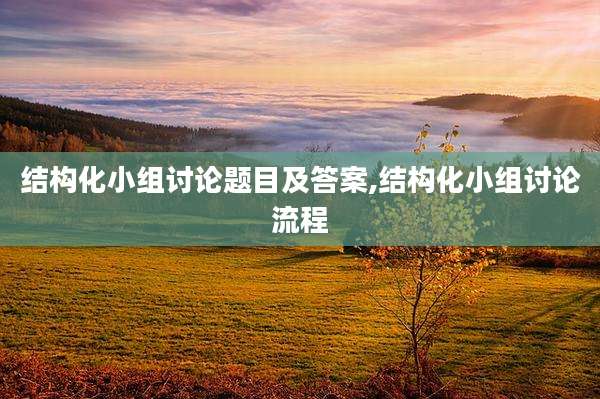 结构化小组讨论题目及答案,结构化小组讨论流程