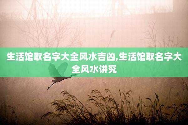 生活馆取名字大全风水吉凶,生活馆取名字大全风水讲究