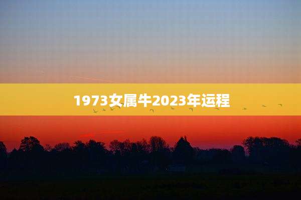 1973女属牛2023年运程