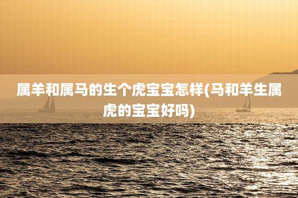 属羊和属马的生个虎宝宝怎样(马和羊生属虎的宝宝好吗)