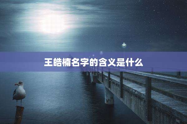 王皓楠名字的含义是什么
