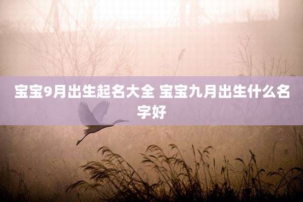 宝宝9月出生起名大全 宝宝九月出生什么名字好