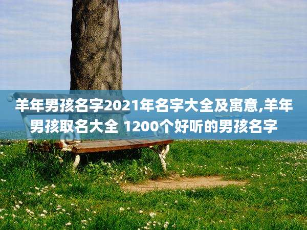 羊年男孩名字2021年名字大全及寓意,羊年男孩取名大全 1200个好听的男孩名字