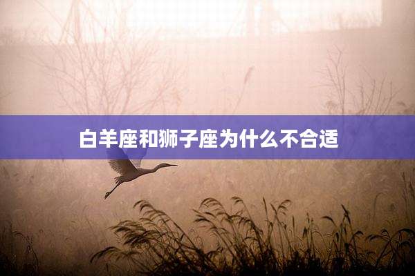 白羊座和狮子座为什么不合适
