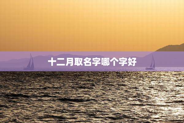 十二月取名字哪个字好