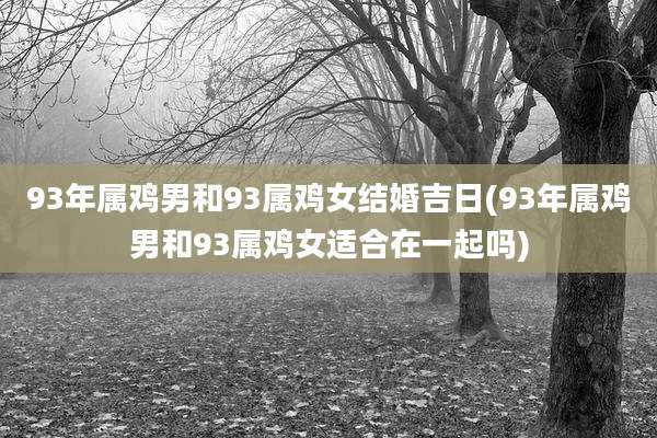 93年属鸡男和93属鸡女结婚吉日(93年属鸡男和93属鸡女适合在一起吗)