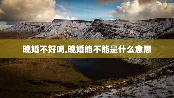 晚婚不好吗,晚婚能不能是什么意思