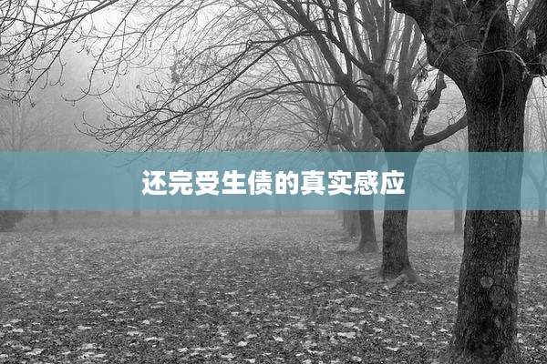 还完受生债的真实感应